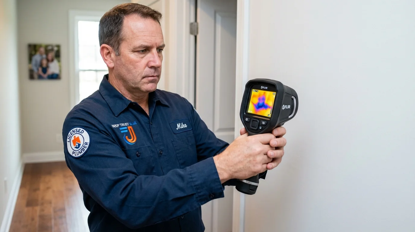 Thermal imaging leak detection by Johns Plumbing LLC in Linneus